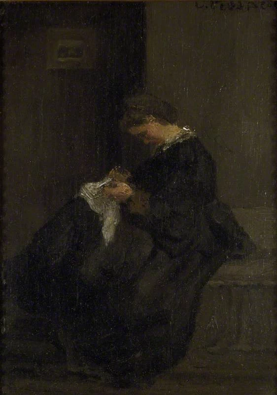 La signora Pissarro cuce, c. 1860 - Ashmolean Museum, Oxford